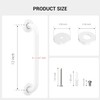 12 Inch Grab Bars for Wall White, Safety Shower Grab
