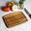 TB Home Acacia Wood Cutting Board with Juice Groove, Small