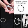 CAAK Titanium Keychain Double Ring, Lightweight, Outer Diameter: 10 mm/12