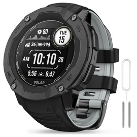 OVERSTEP for Garmin Instinct 2X Band, Soft Silicone Replacement Watch Strap Compatible with Garmin Instinct 2X Solar, Tactical GPS Smartwatch