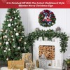 Farmhouse Red Truck Christmas Wreath Front Door Wall Hanging Decoration