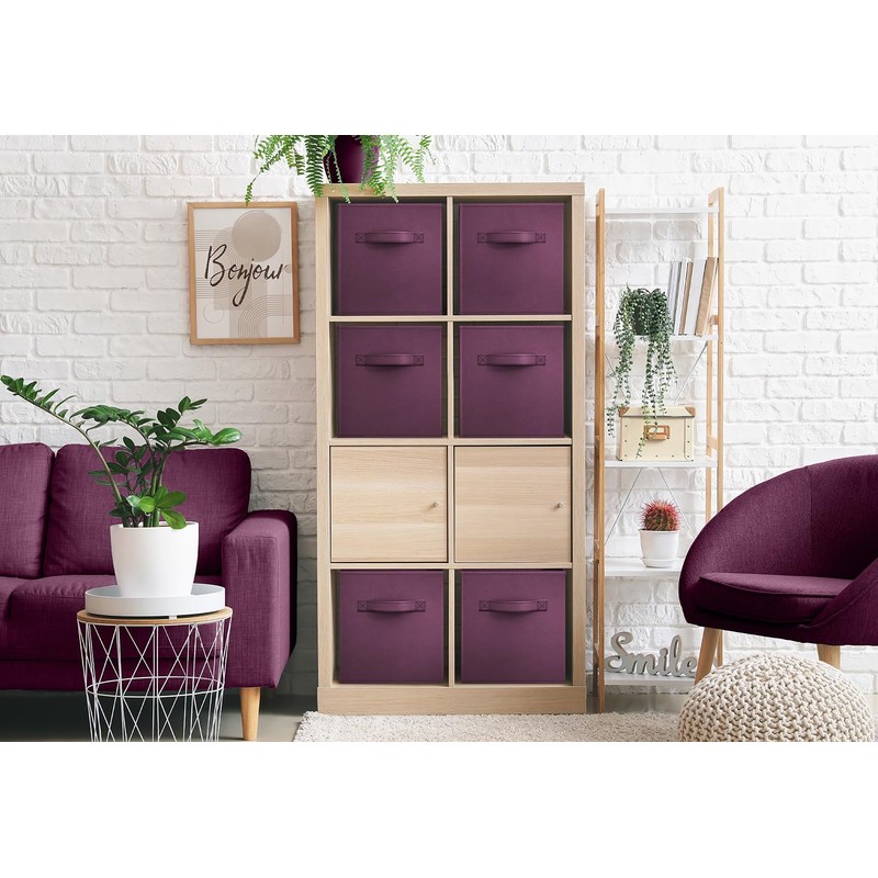 Sorbus Foldable Storage Cubes - 6 Fabric Baskets for Organizing