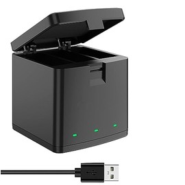 Battery Charger Compatible with GoPro Hero 9/10/11 Batteries, FARSAIL 3-Channel Hero Battery Charger with Type-C Cable