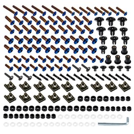 SPORT FAIRING Universal Fairing Bolt Kit M5 M6 Stainless Steel Motorcycle Screws Fasteners Fit for Kawasaki Suzuki Honda Yamaha-Black