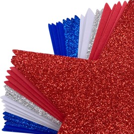 48 Pcs 6 Inch Foam Stars for Crafts, Red White and Blue Star Shaped Crafts Foam DIY Projects Supplies for 4th of July Independence Day Memorial Day Party Decoration