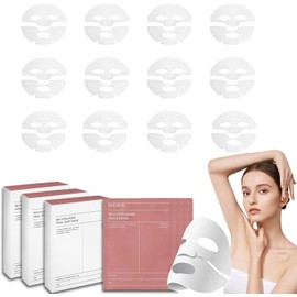 12 Piezas Collagen Real deep Mask, Mascarilla de Biocolageno, Mascarillas de Colageno, Reduce los Poros, Mejora la Elasticidad, Las Arrugas y Hidratación profunda