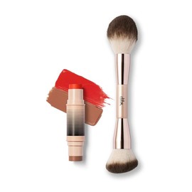 DIBS Beauty Desert Island Duo + Duo Brush Face TikTok Viral Bundle:_Desert Island Duo 5 + Duo Brush