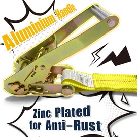 KJE 10 Pack Ratchet Straps Heavy Duty, 2" x 27' Ratchet Strap 10,000 Lbs Max Break Strength, Tie Down Ratcheting with J-Hook, Cargo Straps for Truck, Trailer, Moving Appliances