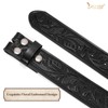 JASGOOD Western Leather Belt Strap for Men without Buckle Engraved