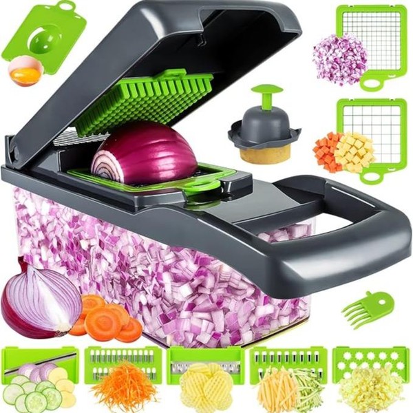 Vegetable Chopper, Pro Onion Chopper, Multifunctional 13 in 1 Food