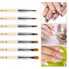 7-Piece Nail Art Brush Set with Nylon Bristles & ABS