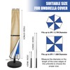 Teynewer Parasol Cover Waterproof, Straight Parasol Protective Covers with Telescopic