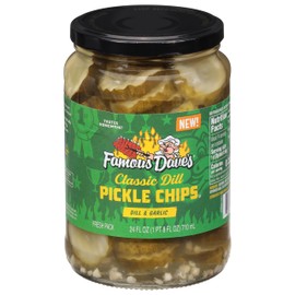 Famous Dave's, Pickles Classic Dill Chips, 24 Fl Oz