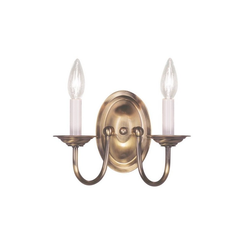 Livex Lighting 4152-01 Home Basics 2 Light Antique Brass Wall