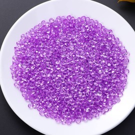 Housoutil 1000pcs Transparent Acrylic Diamonds for Wedding Decorations Violet Table Scatter Crystals for Bridal Showers Parties and Events Versatile Craft Vase Fillers
