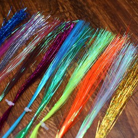 Fly Tying Materials 12 Colors Krystal Flash Holographic Ripple Flashabou Flies Fishing Lure Making Supplies (3-Holographic Flashabou Set C)