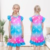 Fiodrimy 2Pcs Girls Nightgowns 4-8 Years Unicorn Sleepwear Night Sleep