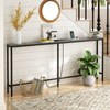 SUPERJARE 70 Inch Console Table with Outlet, Sofa Table with