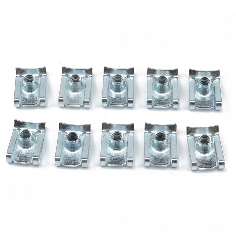ULTECHNOVO 100pcs Motorcycle u Clip Nuts Manganese Steel Spire u