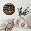 Wooden Frog Waterfall Wall Clock Rustic Decor 10-Inch Wooden Wall
