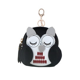 Owl Coin Purse Wallet Mini Coin Purse Leather Coin Holder Pouch Change Wallet Bag Keychain for Women Men Kids Purse Bandbag Backpack Wallet Decor Gift