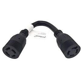 Parkworld 79308 Generator NEMA L14-20R to L14-20R, 4 Prong 20 AMP Female to Female Adapter Cord 12 inches