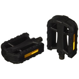 Point City 26002000 Comfort Bike Pedals with Kraton-Coated Plastic and Rubber Grips Black