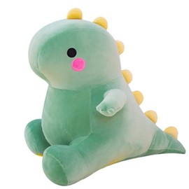 OUKEYI Cute Stuffed Dinosaur Toy Plush Doll Soft Stuffed Animals Dino Plushie Soft Birthday Gifts for Kids Girls Boys pink 11.8 inch (Green