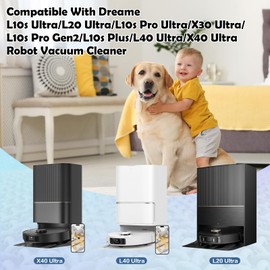 8 Pack Reusable Microfiber Mop Cloth Compatible with Dreame X50 Ultra/L20 Ultra/L10s Pro Ultra/X30 Ultra/L10s Pro Gen2/L10s Plus/L40 Ultra/X40 Ultra Robot Vacuum,X40 Mop Pad