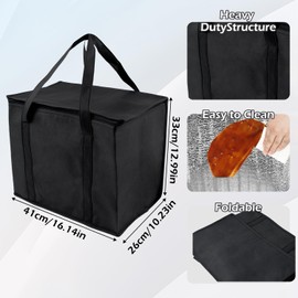 IGXX 35L Foldable Insulated Cooler Bag for Picnic, Camping, BBQ, Beach and Outdoor Activities (Black)
