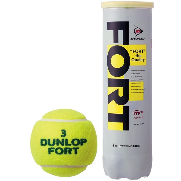 Dunlop (dunlop) puressya-raizudo Tennis Ball Fort (fort), 4 Balls, 3-Pack, 1 Cans