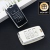 CHEZENHUI Compatible with Land Rover Key Fob Cover with Leather