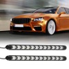 2pcs Flexible Waterproof Car Flashing Arrow DRL White/Amber Strip Light