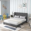 Giantex Queen Bed Frame with Button Tufted Headboard, Modern Fabric