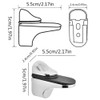 huaaiji 4Pcs Glass Shelf Bracket Adjustable Glass Shelf Bracket for