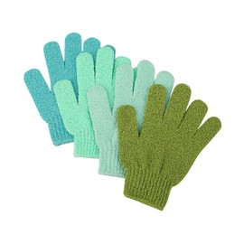 Slick- Exfoliating Gloves, 4 Pcs, Skin Exfoliator for Body, Shower Gloves, Scrub Gloves Exfoliating, Exfoliating Body Scrub Gloves, Loofah Glove, Exfoliation Mitt, Bath Gloves