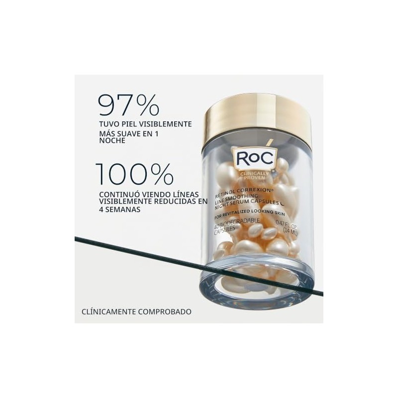 RoC Retinol Correxion Line Smoothing Night Retinol Serum, 80 Capsules