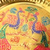 Tarini Gallery Pooja Thali Plate Small Hand Crafted Embossed Colorful