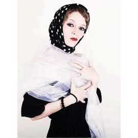 SATINIOR 1950s Chiffon Scarf Square Neck Scarf Handkerchief Hair Tie