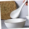 MAGICLULU White Ceramic Ramen Soup Spoon Multi-Function Kitchen Tableware Soup