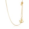 Alex and Ani Pull Chain Necklace Anchor 14k Gold Plated