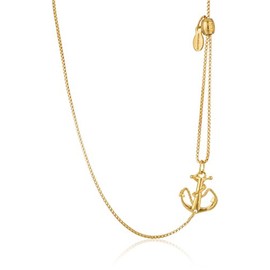 Alex and Ani Pull Chain Necklace Anchor 14k Gold Plated Chain Necklace, 32"