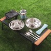 Outdoor Camping Cutlery Set Stainless Steel Tableware for 1-2 Person