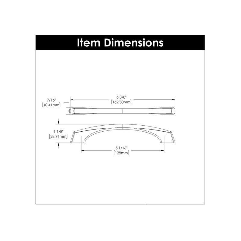 Hickory Hardware P3371-10B Greenwich Cabinet Pull, 5.3937-Inch, Oil-Rubbed Bronze