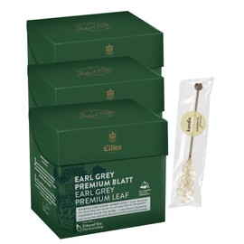 Set of 3 Tea Diamonds Earl Grey Premium Sheets by Eilles with Gourvita Moments Candy Stick