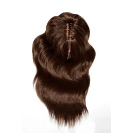 Lullabellz Brushed Out Wave 16 Inch Claw Clip Pony, Chestnut