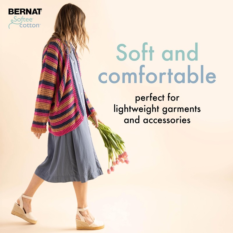 Bernat Softee Cotton Golden Haze Yarn - 3 Pack of
