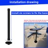 YJNAUPAI RV Trailer Pedestal Base Round Flush Mount Table Leg