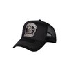 King Kerosin Men's Trucker Cap Curved Fixed Peak Embroidery Rock