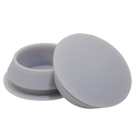 ONLYKXY 5 Pcs Silicone Round Snap in Type Locking Furniture Hole Plugs Button Protective Cover Cap Head (Grey) (25MM（0.98inch）)